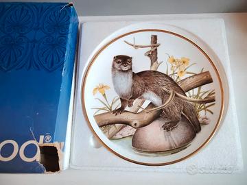 Piatto Otter. Porcellana inglese Wedgwood.