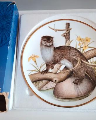 Piatto Otter. Porcellana inglese Wedgwood.