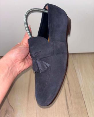 MOCASSINI LOAFERS BOSS PELLE SCAMOSCIATA N.40 NUOV