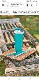 bicchiere con 2 cannucce tupperware