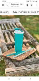 bicchiere con 2 cannucce tupperware