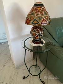 Lampada da tavolo artigianale decorata a mano