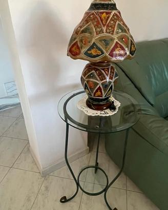 Lampada da tavolo artigianale decorata a mano