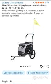 Rimorchio bici per cani Trixie 