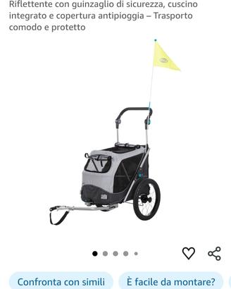 Rimorchio bici per cani Trixie 
