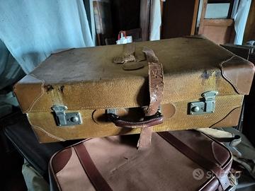 valigia cuoio e cordura anni 1930