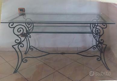 Tavolo artigianale in ferro battuto