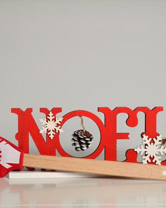 Set Natale NOEL + sci + spatola renna idee natale