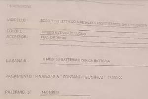 Scooter elettrico a pedalata assistita