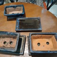 3 vasi per bonsai piu sottovaso 