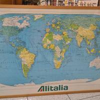 Emisfero D'epoca Con cornice Alitalia