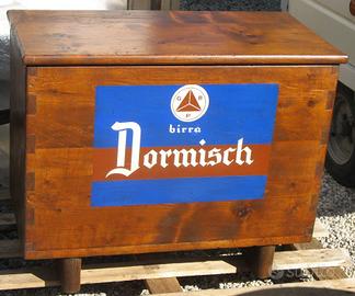 Antica ghiacciaia birra Dormisch no coca cola