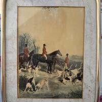 Quadri vintage scene caccia