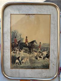 Quadri vintage scene caccia