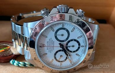 Rolex Daytona Zenith acciaio bianco full set italy