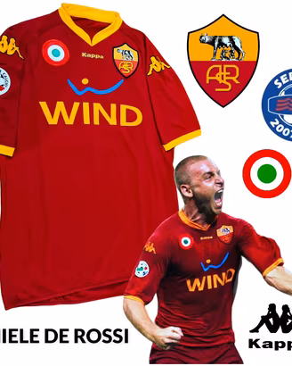 ✅🟡🔴 MAGLIA AS ROMA- DE ROSSI 2007/2008 -no Totti