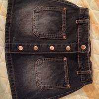 Gonna jeans nero bambina Original Marines 