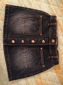 Gonna jeans nero bambina Original Marines 