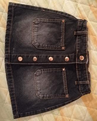 Gonna jeans nero bambina Original Marines 