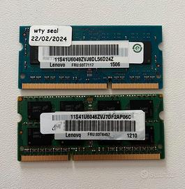 2 x 4GB (8 GB) RAM DDR3 1600 SODIMM Lenovo