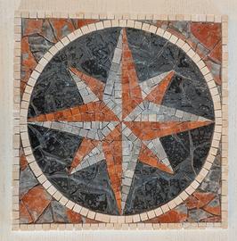 mosaico rosa dei venti