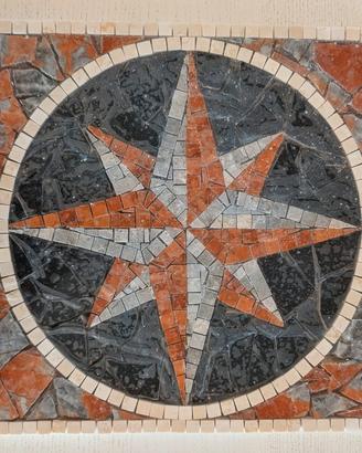 mosaico rosa dei venti