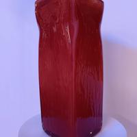 Vaso vetro Murano rosso anni 70