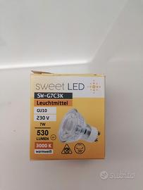 9 Faretti led GU10 7W 3000K nuovi