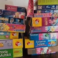 puzzle di vari generi dai 3 anni in su