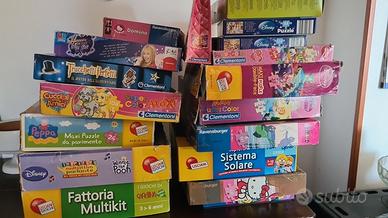 puzzle di vari generi dai 3 anni in su