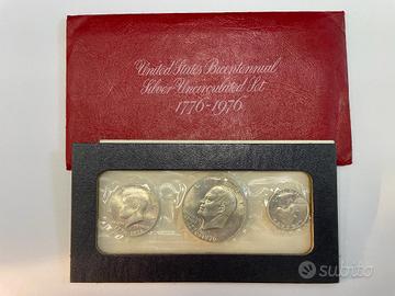 USA 1776 - 1976 MONETE IN ARGENTO UNC