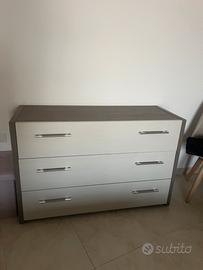 Letto contenitore con comodini e comó