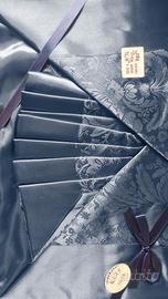 lenzuola blu misto seta