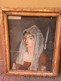 Antico ritratto a pastello periodo 700