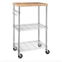 Carrello Cucina Legno e Acciaio