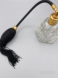 Vaporizzatore profumo vintage in cristallo molato