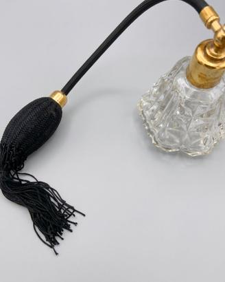 Vaporizzatore profumo vintage in cristallo molato