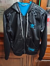 giacca Adidas chile 62 nero lucido similpelle S