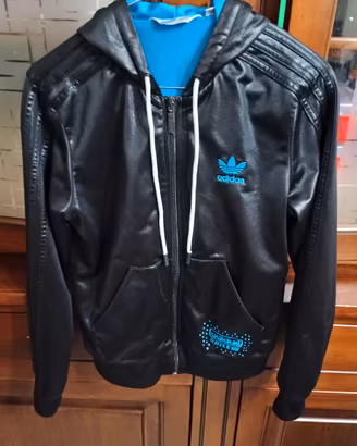 giacca Adidas chile 62 nero lucido similpelle S