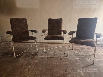 3 poltrone anni 50/60 design