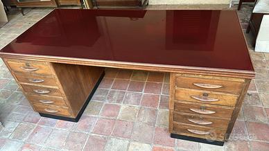 Scrivania direzionale vintage Art Deco, anni 30/40