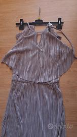 Abito lungo color tortora