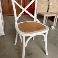 NUOVA SEDIA DI LEGNO CON SEDUTA  RATTAN,  3 COLORI