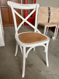 NUOVA SEDIA DI LEGNO CON SEDUTA  RATTAN,  3 COLORI