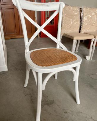 NUOVA SEDIA DI LEGNO CON SEDUTA  RATTAN,  3 COLORI