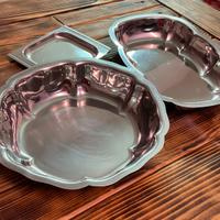 Set di Vassoi e centritavola da salotto in acciaio