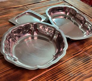 Set di Vassoi e centritavola da salotto in acciaio