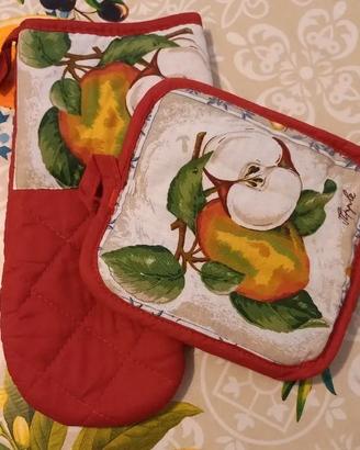 Set Guanto Cucina e Presina Mela