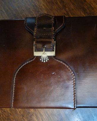 scatola in pelle marrone Rolex