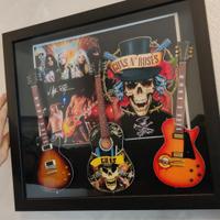 Quadro con chitarre Guns n Roses, in legno a mano